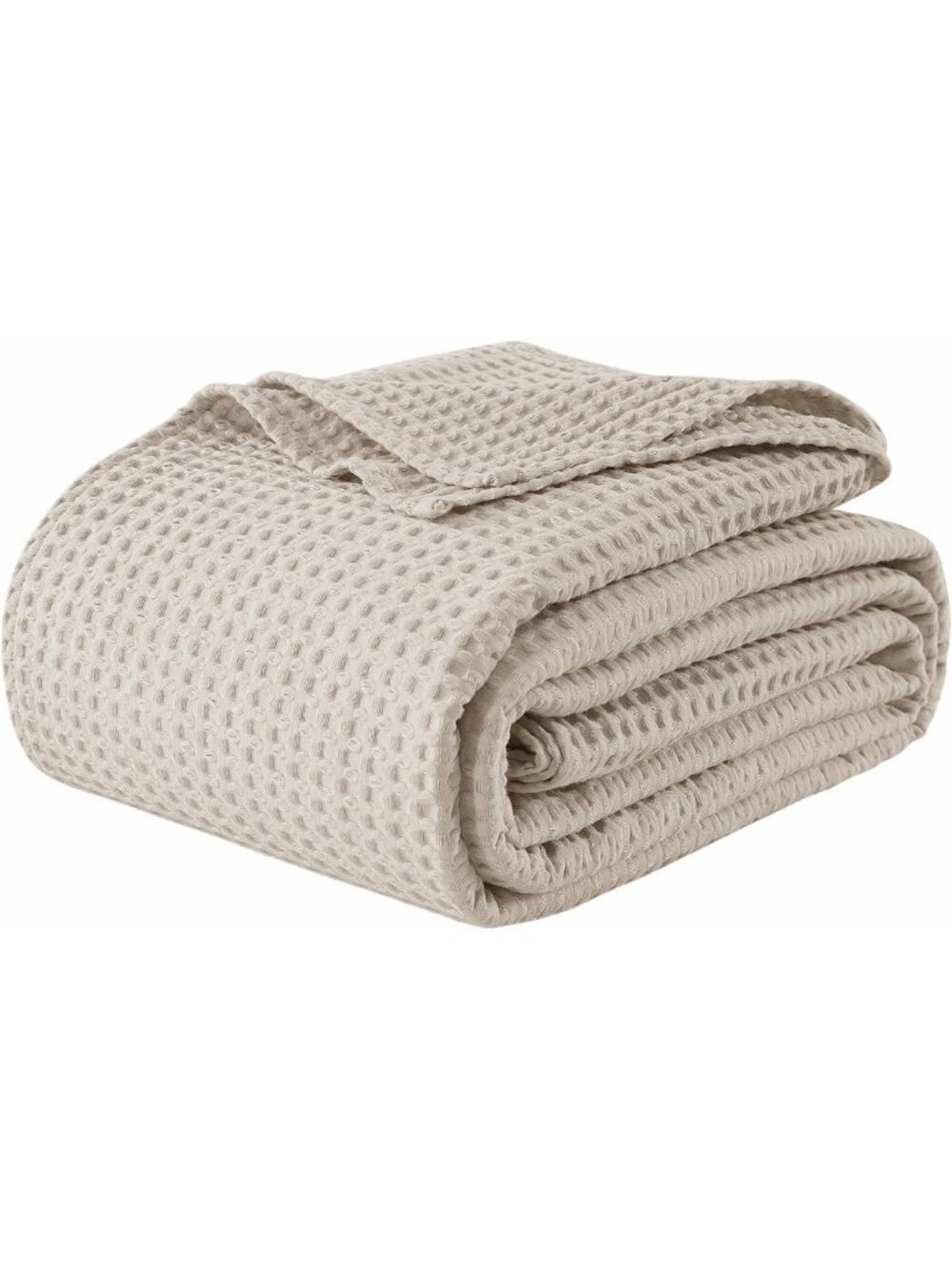 Luxurious King Size 100% Egyptian Cotton Waffle Weave Blanket, Soft & Cozy 320